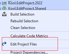 Edit Multiple Projects Screenshot